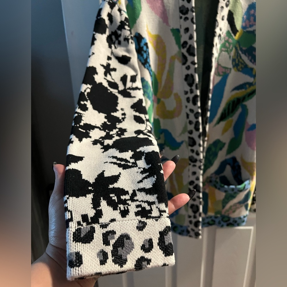 NWOT: Maeve Anthropologie Contrast Cardigan - Picture 6 of 14